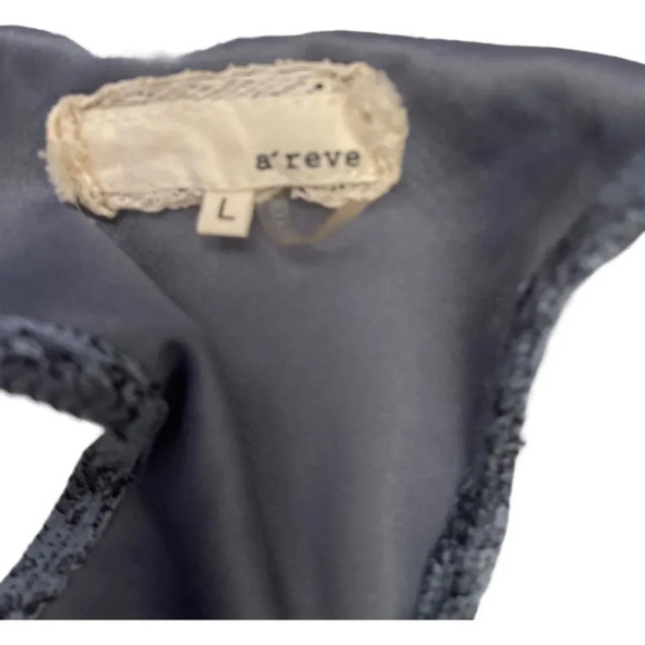 A'reve Anthropologie Dress Blue and Gray w/under skirt Multiple Sizes EUC - Picture 3 of 11